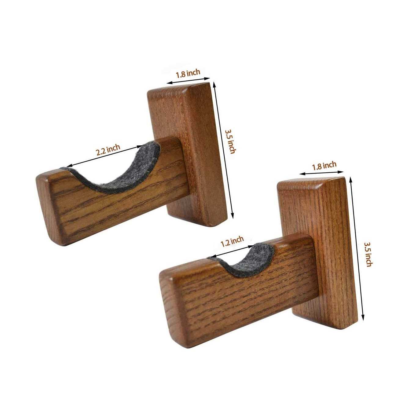 Orga'Neat Baseball Bat Display Case Wall Mount Solid Ash Tree Handmade Horizontal Rack w/Hidden Screws&Soft Liner for Baseball Softball Display - Image 3