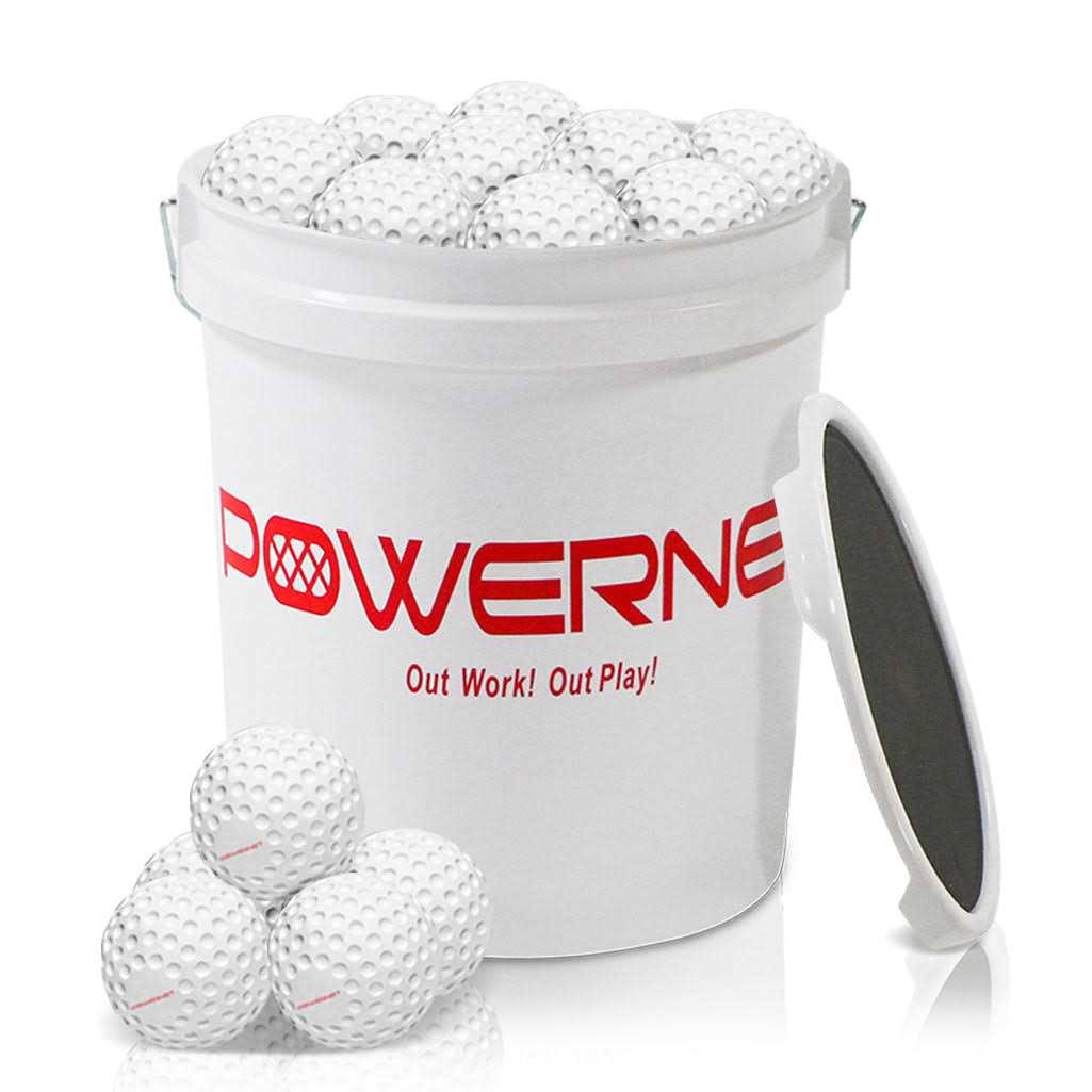 Powernet Launch F-lite Ultra Light Dimpled Practice Balls Coaching Bucket Bundle for Pitching Machine - Image 4
