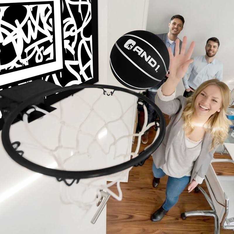 And1 Indoor Basketball Hoop Mini Basketball Hoop Over the Door - Image 4
