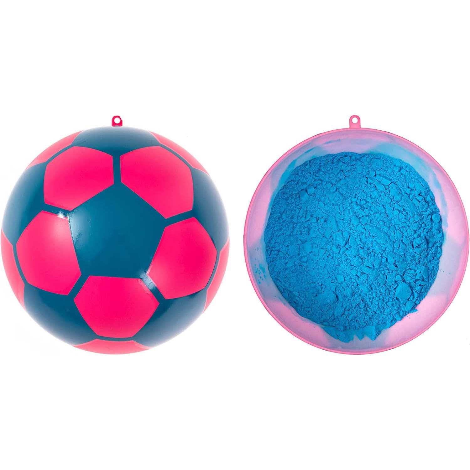 Ultimate Party Gender Reveal Soccer Ball Blue and Pink Powder Kit - Image 3