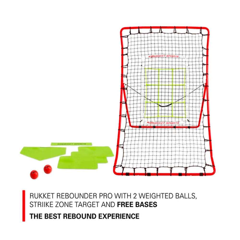 Rukket Sports Pitch Back Baseball/Softball Rebounder Pro w/ Weighted Balls - Image 5