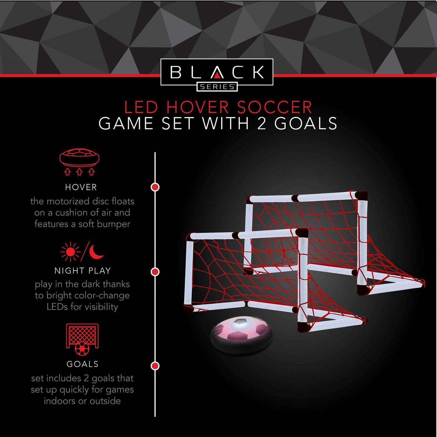 The Black Series Hover Air LED Soccer Game Set with 2 Goals Kids Fun Sports Gaming Set - Image 3