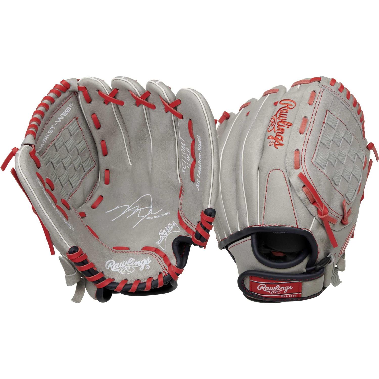 Rawlings 11 Sure Catch Mike Trout Youth Baseball Glove - Image 4