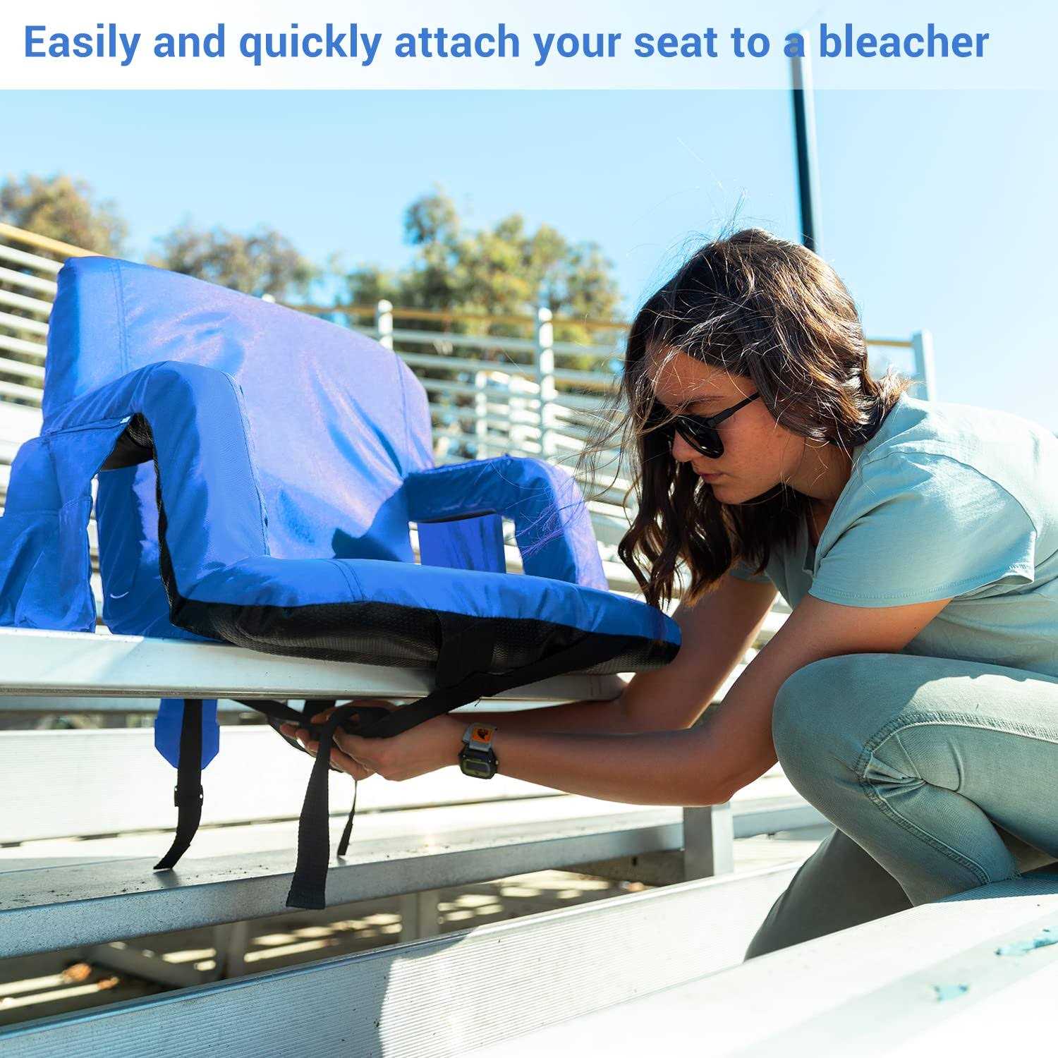 Sportneer Stadium Bleachers with Back Support - Image 3