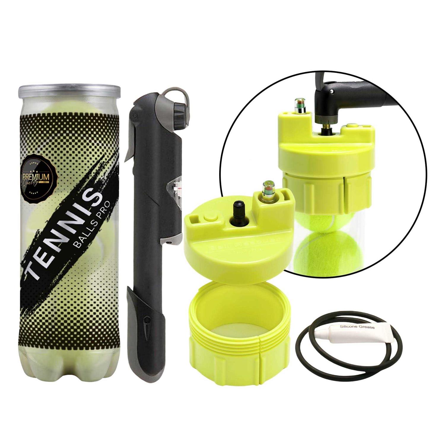 Ball RESCUER Tennis/Padel Ball Life Extender – Converts Plastic Tennis/Padel Ball Containers to a 30 psi Ball Pressurizer – Needs a Bicycle Pump to - Image 4