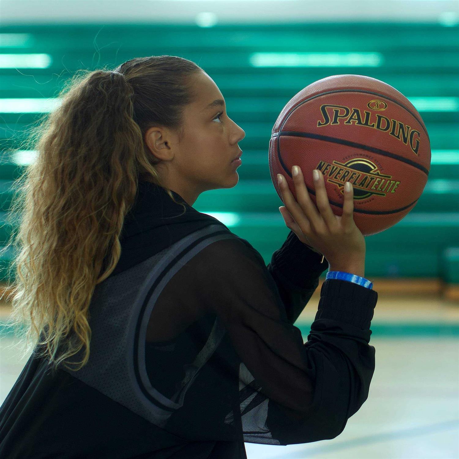 Spalding NeverFlat Elite Indoor-Outdoor Basketball - Image 3