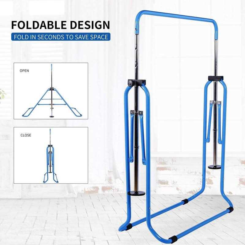 Tepemccu Expandable Gymnastics Bars,Adjustable Height Gymnastic Horizontal Bars,Junior Training Bar Children Folding Training Monkey Bars for Kids - Image 5