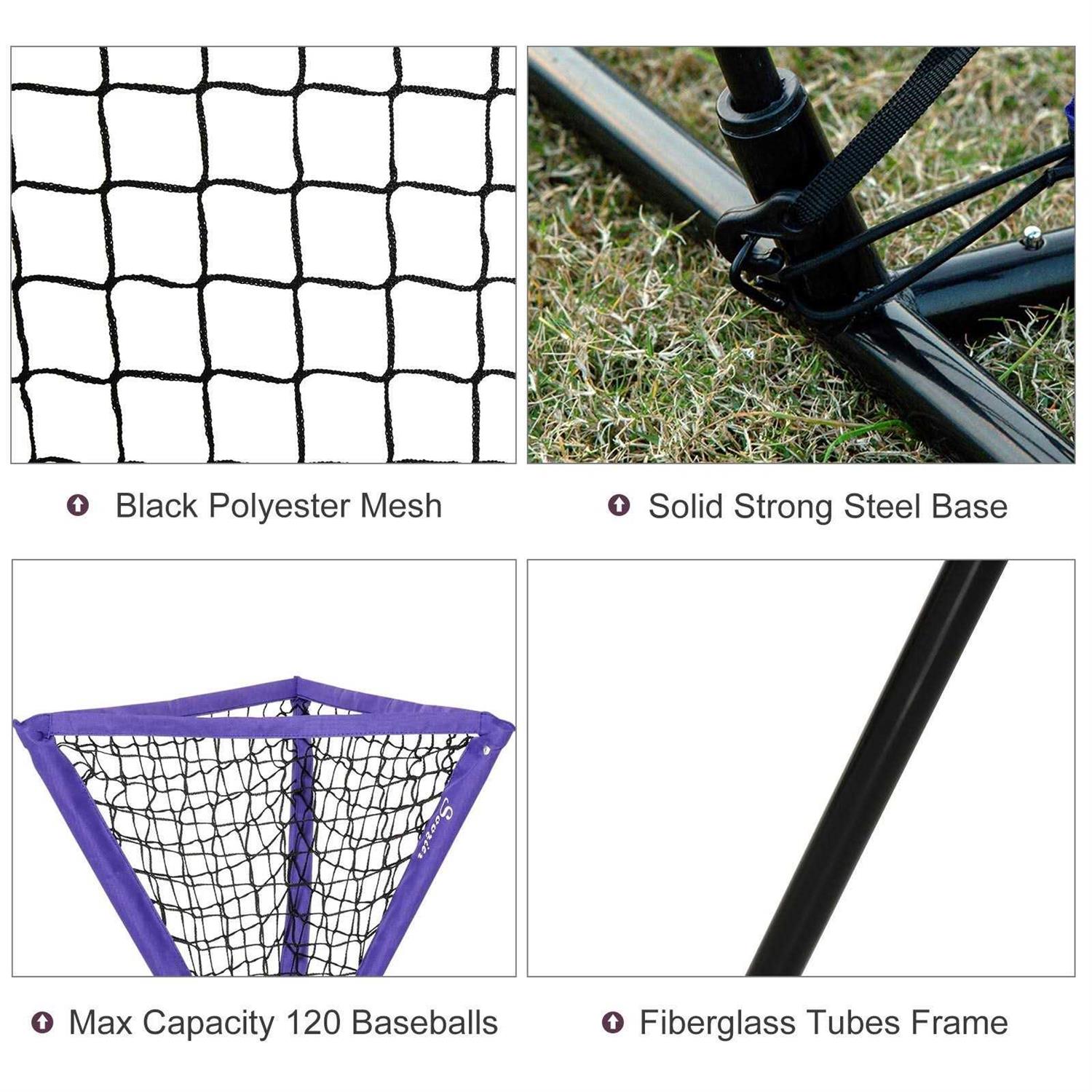 Soozier Baseball Practice Net Set Catcher Net Tee - Image 4