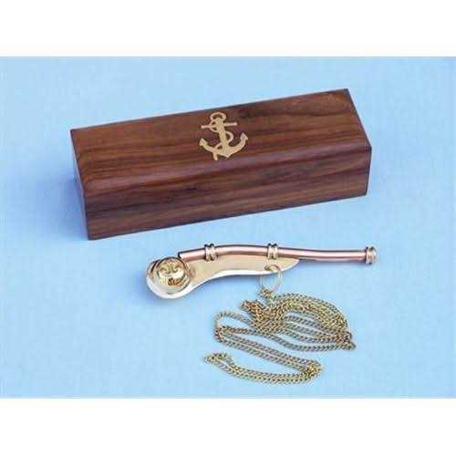 Handcrafted Model Ships K-236B Solid Brass/Copper Boatswain Whistle w Rosewood Box 5 - Image 3
