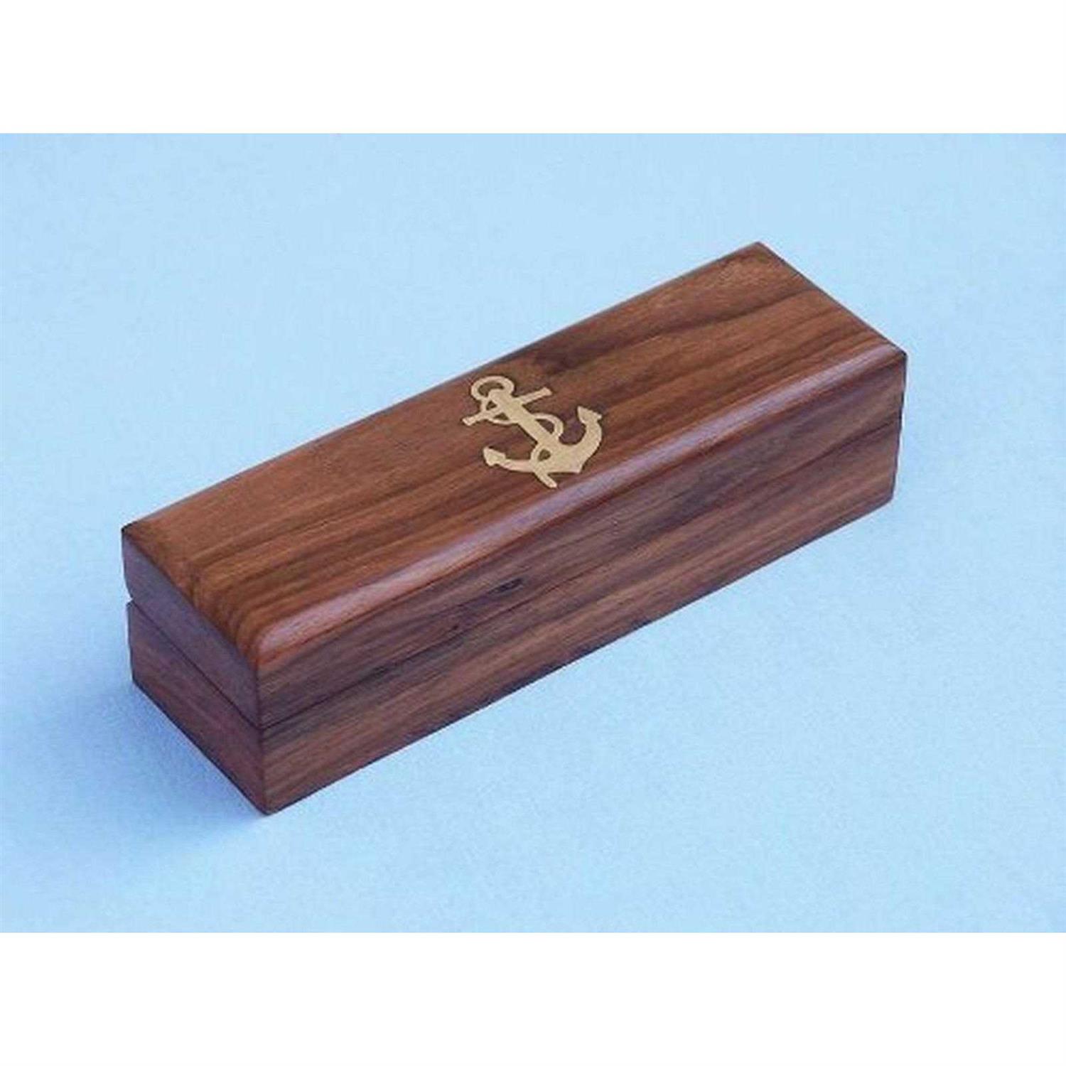 Handcrafted Model Ships K-236B Solid Brass/Copper Boatswain Whistle w Rosewood Box 5 - Image 5