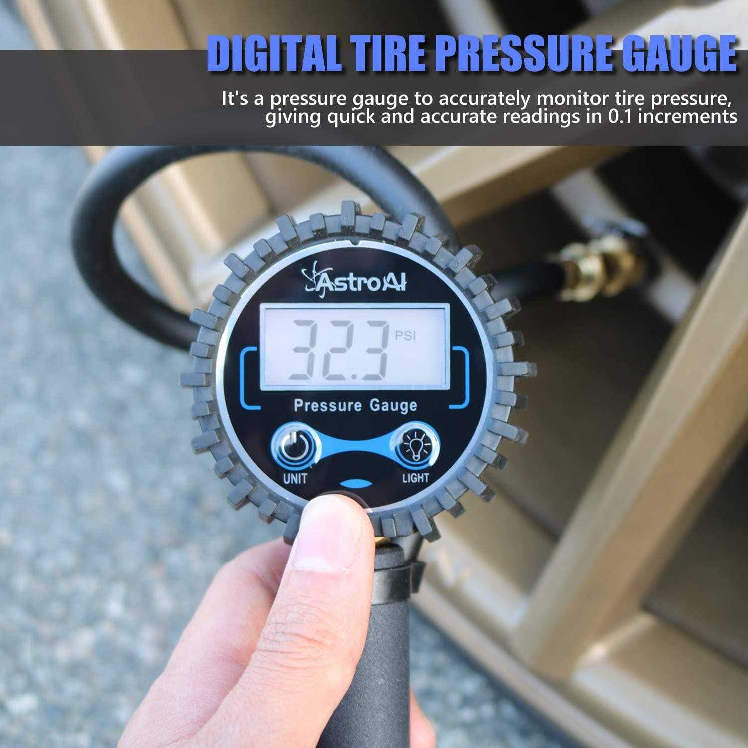 AstroAI Digital Tire Inflator with Pressure Gauge, Heavy Duty Air Chuck and Compressor Accessories - Image 5