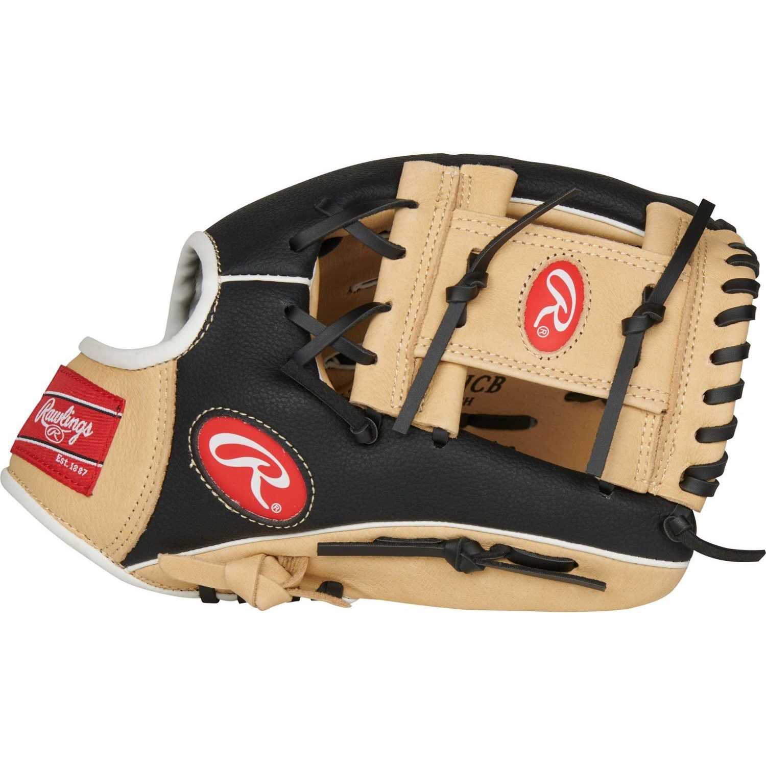 Rawlings Kids' Playmaker 11.5 in Infield Baseball Glove Yellow/Black - Image 4