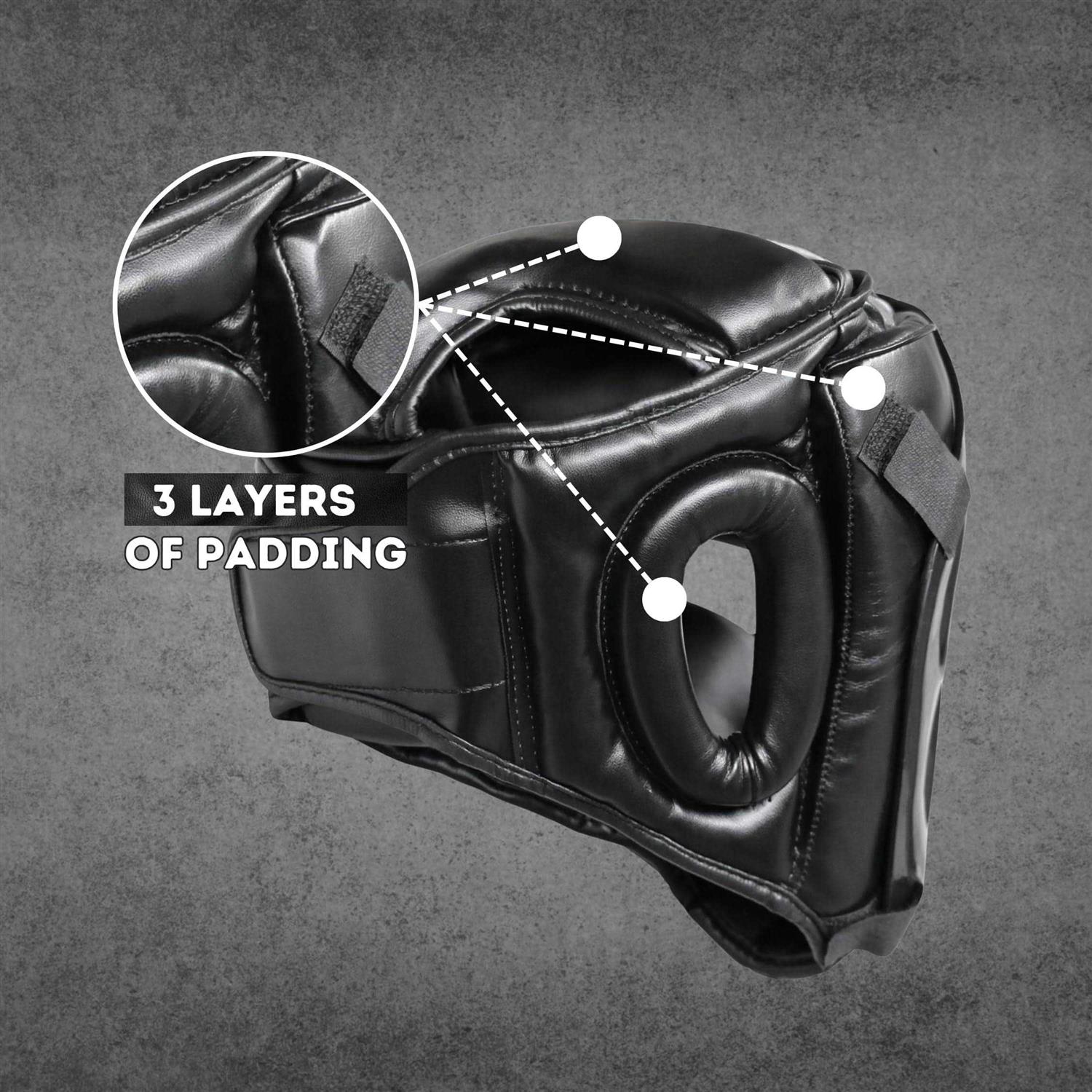 Farabi Sports Boxing Headgear Grill Head Guard MMA Training Kickboxing Sparring Gear Removable Front Bar Gril - Image 3