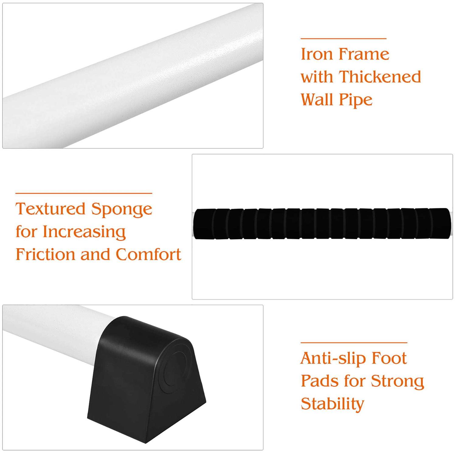 Costway Portable Ballet Barre 4ft Freestanding Adjustable Double Dance Bar - Image 3