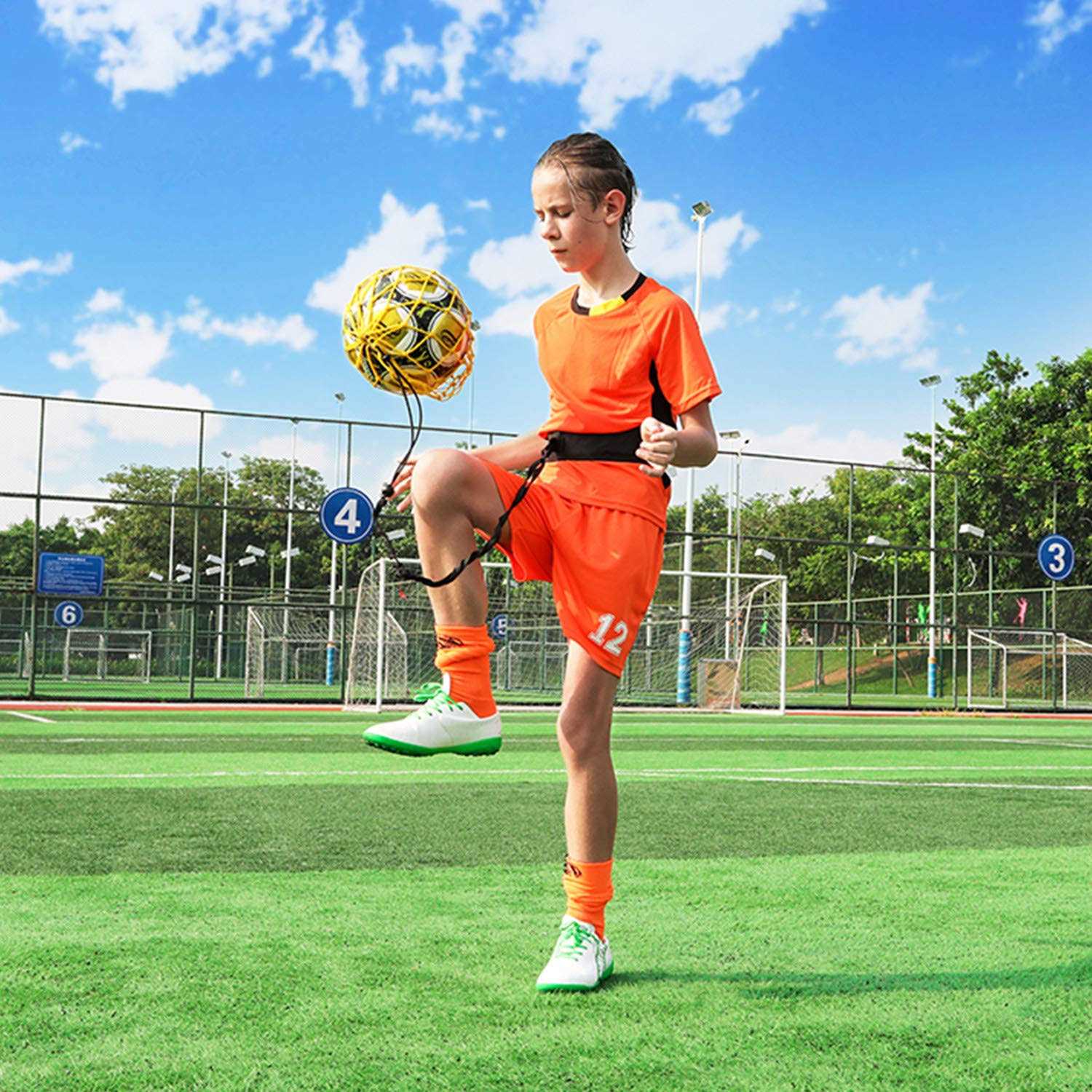 PodiuMax Hands-Free Soccer Kick/Throw Trainer New Ball Locked Net Design - Image 3