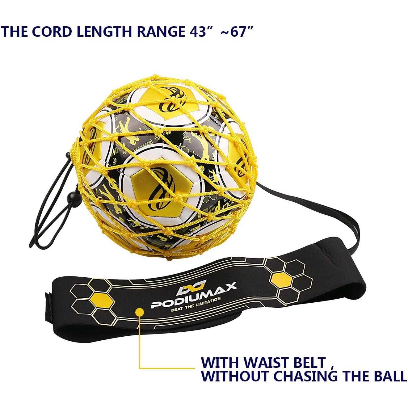PodiuMax Hands-Free Soccer Kick/Throw Trainer New Ball Locked Net Design - Image 4