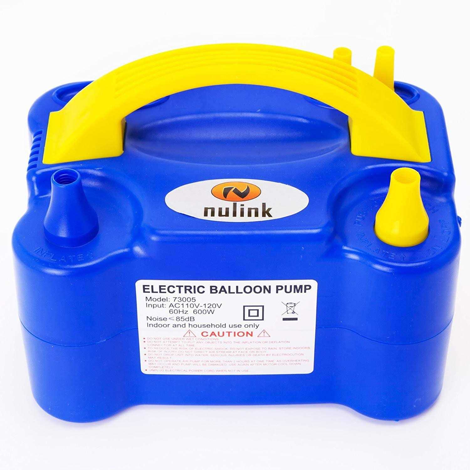 NuLink Electric Portable Dual Nozzle Balloon Blower Pump Inflation for Decoration - Image 3