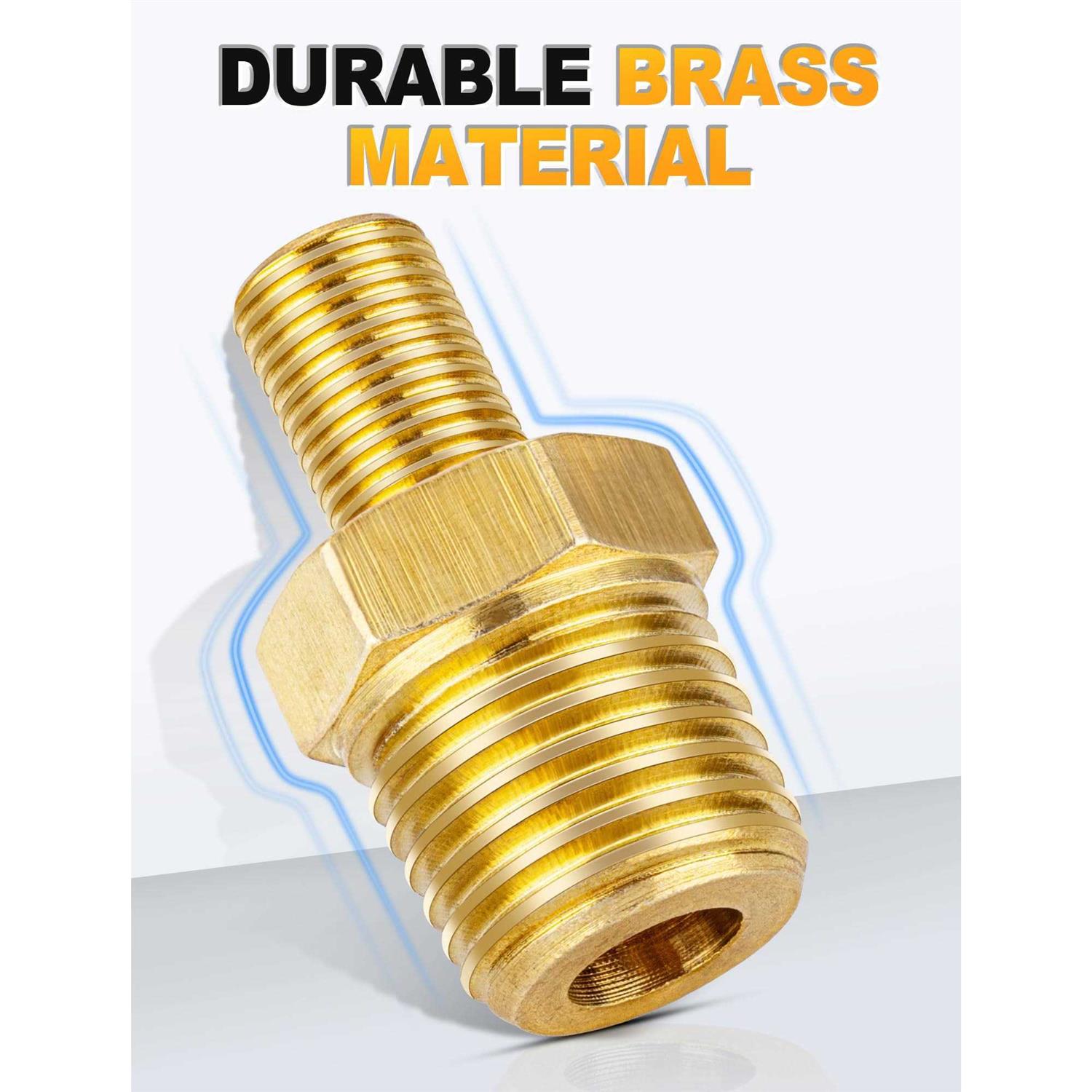 EVOULTES Brass Air Inflator Adapter 1/4 NPT to Standard Schrader Valve - Image 5