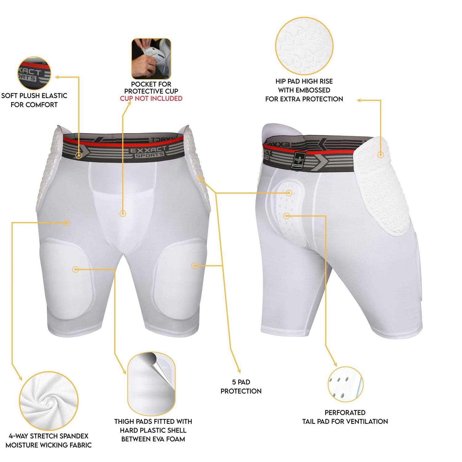 Exxact Sports 5-Pad Adult Football Girdle for Men - Image 5