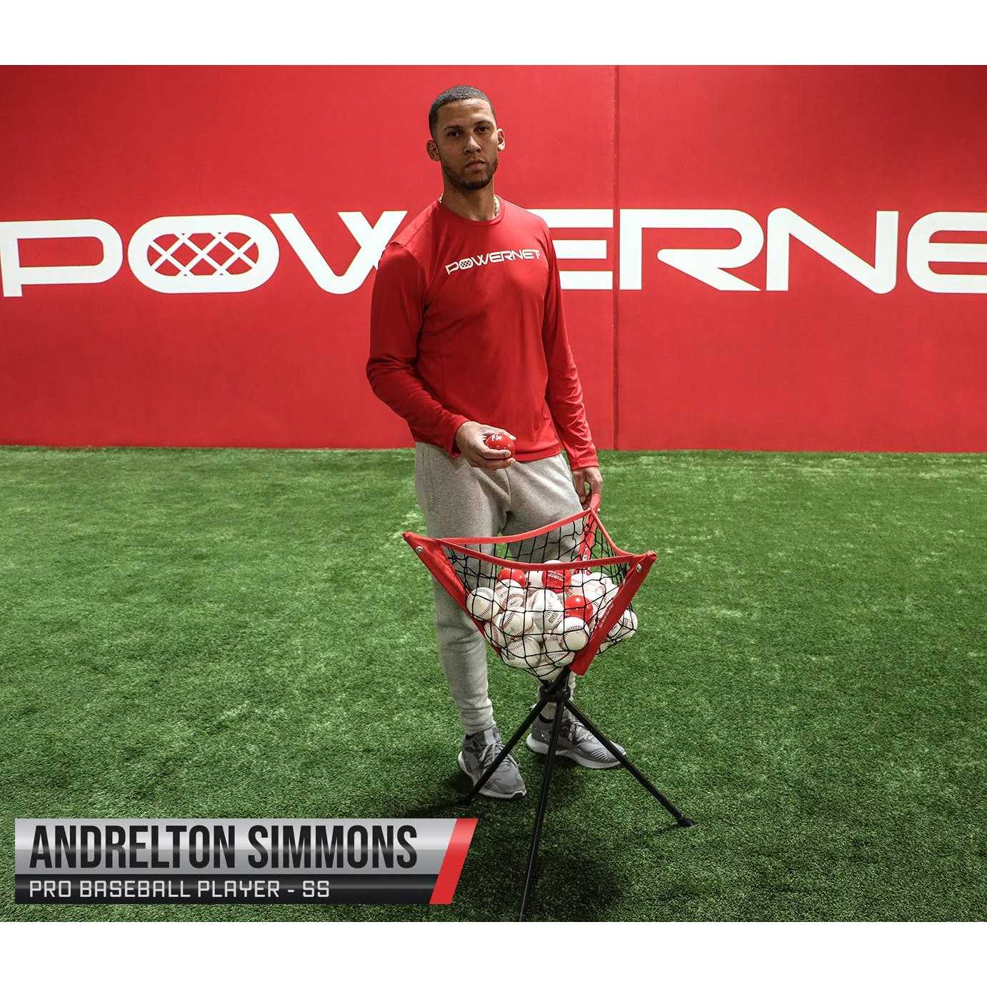 Powernet Baseball Softball Portable Batting Practice Ball Caddy - Image 3