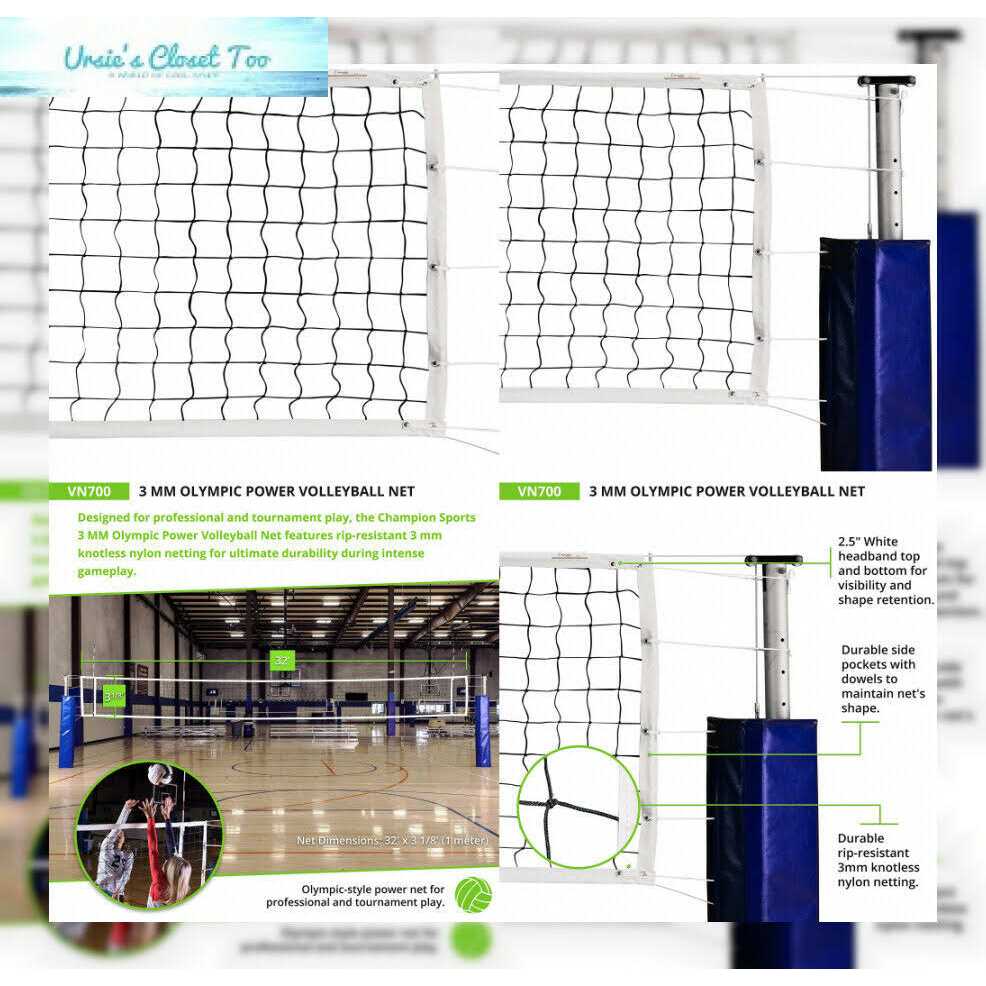 Champion Sports Olympic Power Volleyball Net - Image 4