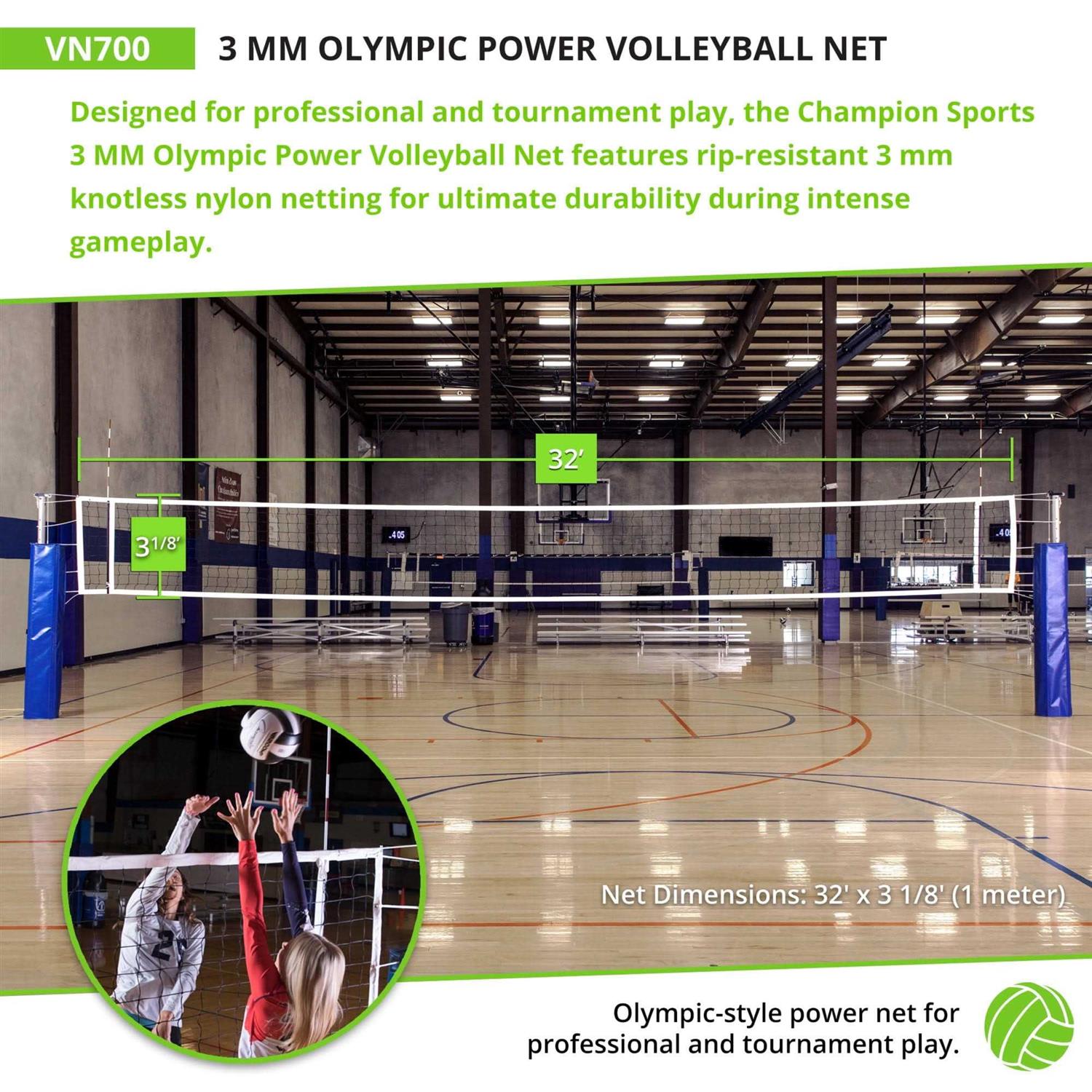 Champion Sports Olympic Power Volleyball Net - Image 5