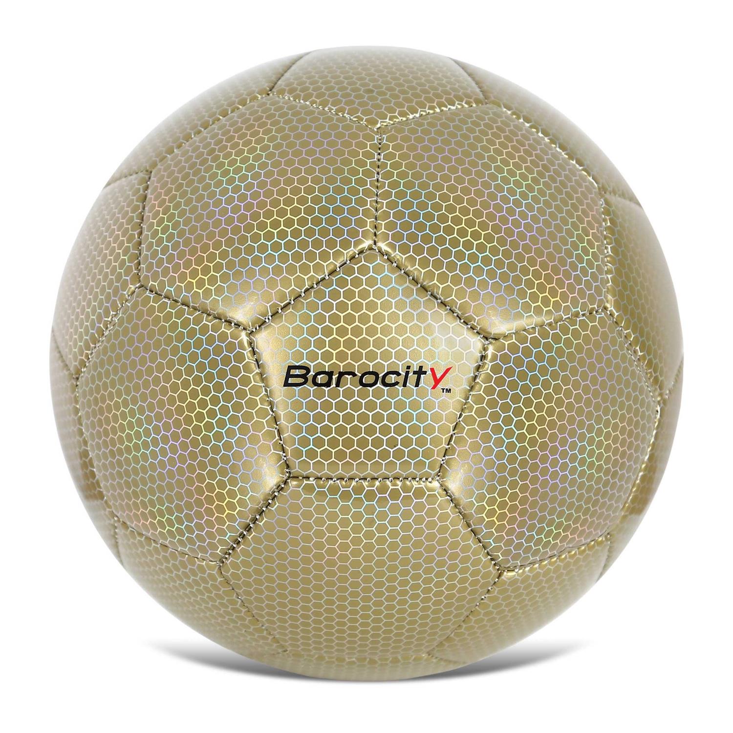 Barocity Soccer Ball Premium Boys and Girls Official Match Ball with Cool Reflective Rainbow Hex Pattern - Image 5