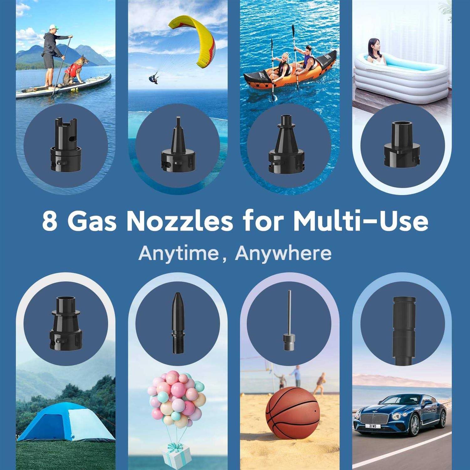 Hydsto 20PSI SUP Electric Air Pump High Pressure Paddle Board Pump - Image 5