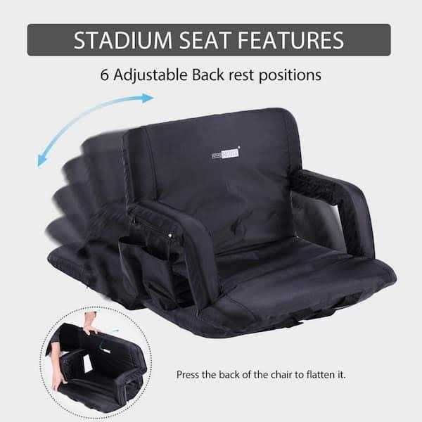 Vivohome Reclining Stadium Seat Chairs Backrest and Armrests - Image 3