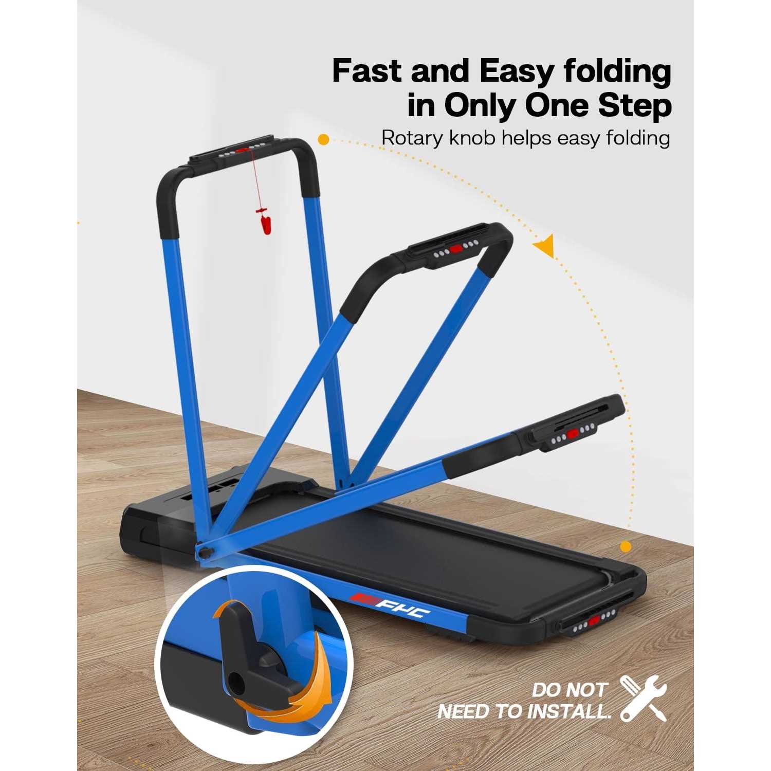 FYC 3.5HP Under Desk Treadmill 300LBS Weight Capacity, 2-in-1 Foldable Design, Remote Control & LED Display - Image 3