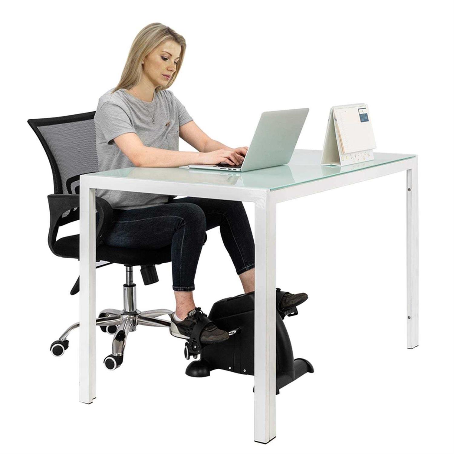 Mini Exercise Bike,Under Desk Bike Pedal Exerciser Portable Foot Cycle Arm & Leg Peddler Machine with LCD Screen Displays - Image 5