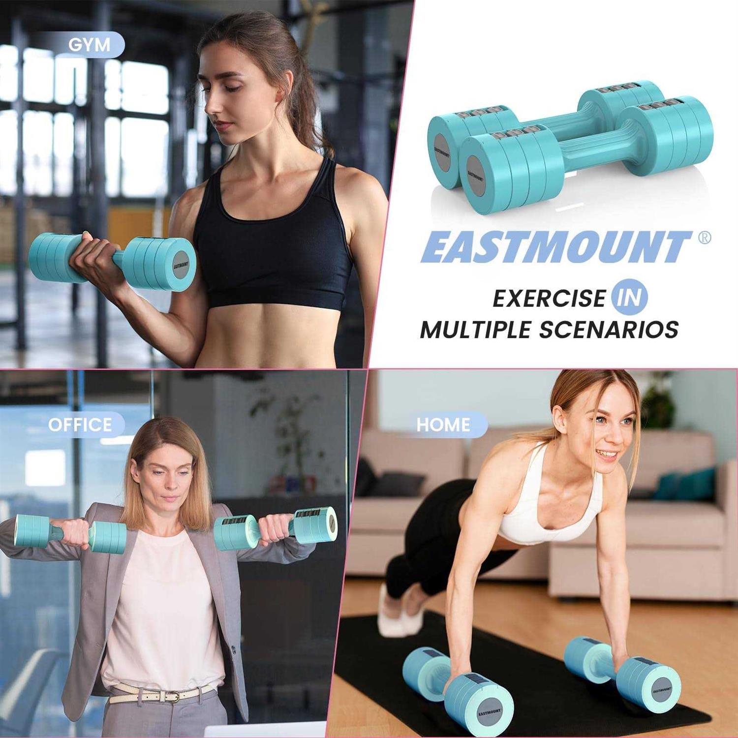 EAST MOUNT Adjustable Dumbbell Set of 2,Hand Weights Sets for Women 4 Kinds of Weight Adjustment 2lb 3lb 4lb 5lb,Suitable for Women to Fitness at Ho - Image 5