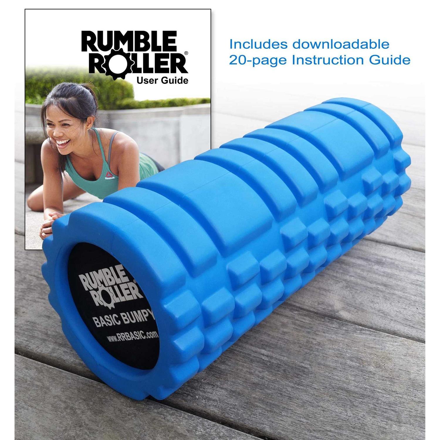 Rumbleroller Basic Bumpy Foam Roller, Solid Core Eva Foam Roller with gridBump Texture for Deep Tissue Massage and Self-Myofascial Release - Image 3