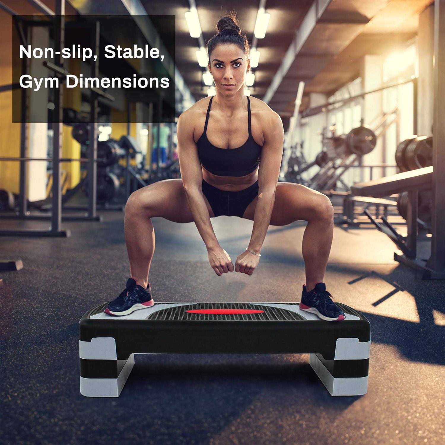 JungleA 30 Inch Adjustable Aerobic Stepper Workout Exercise Step Platform Riser 3 Levels Adjust 4 - Image 5