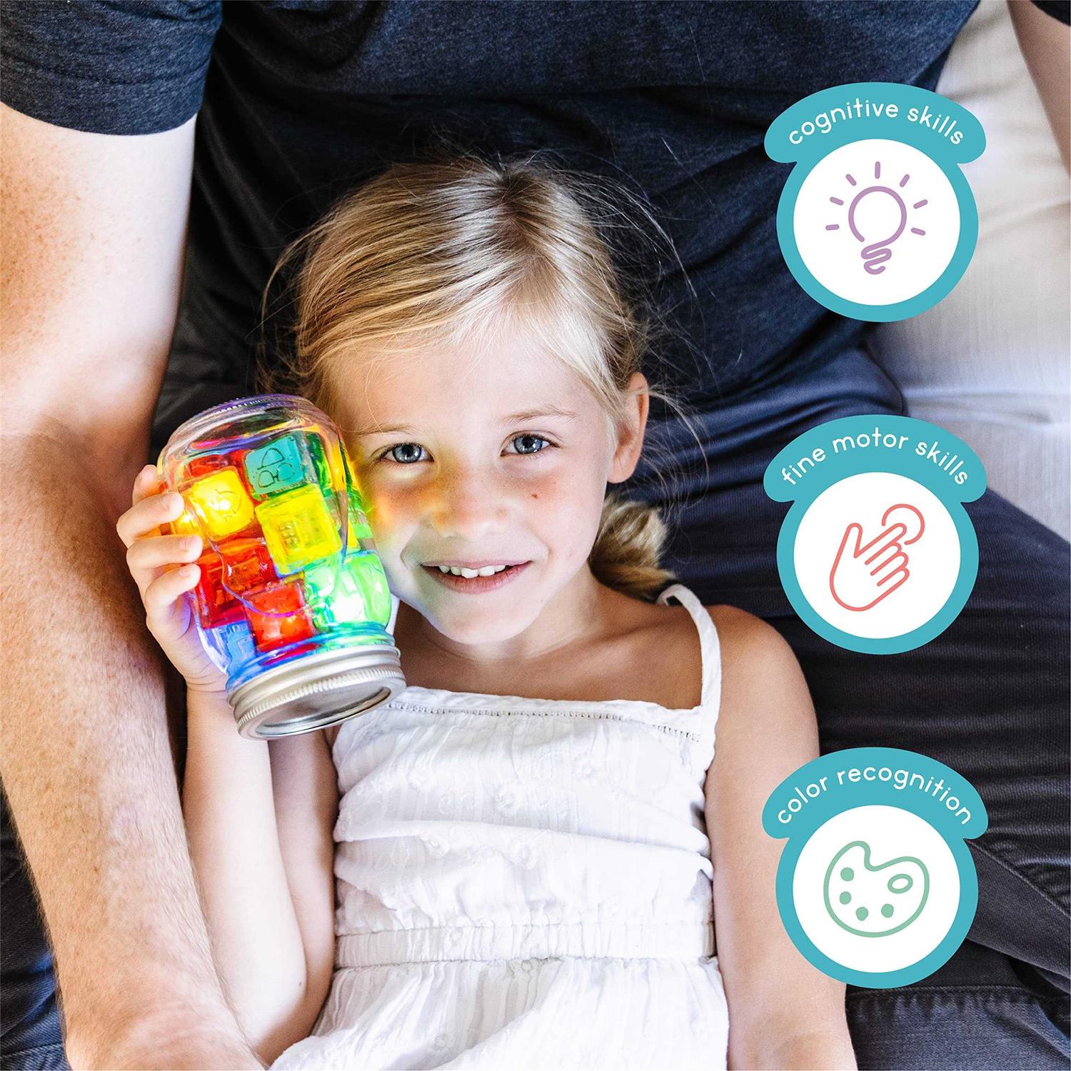 Glo Pals Water-Activated Light-Up Cubes Bundle for Sensory Play - Image 3