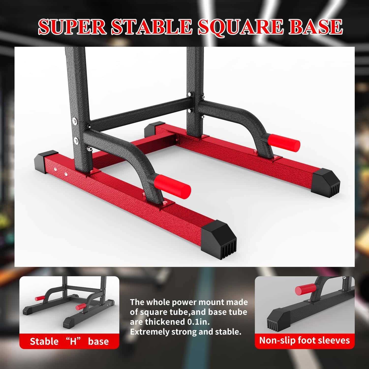 Power Tower Dip Station Pull Up Bar Station & Multi-Function Gym Equipment For Home Strength Training Adujustable Height Up to 85.5,Load 350LBS - Image 4