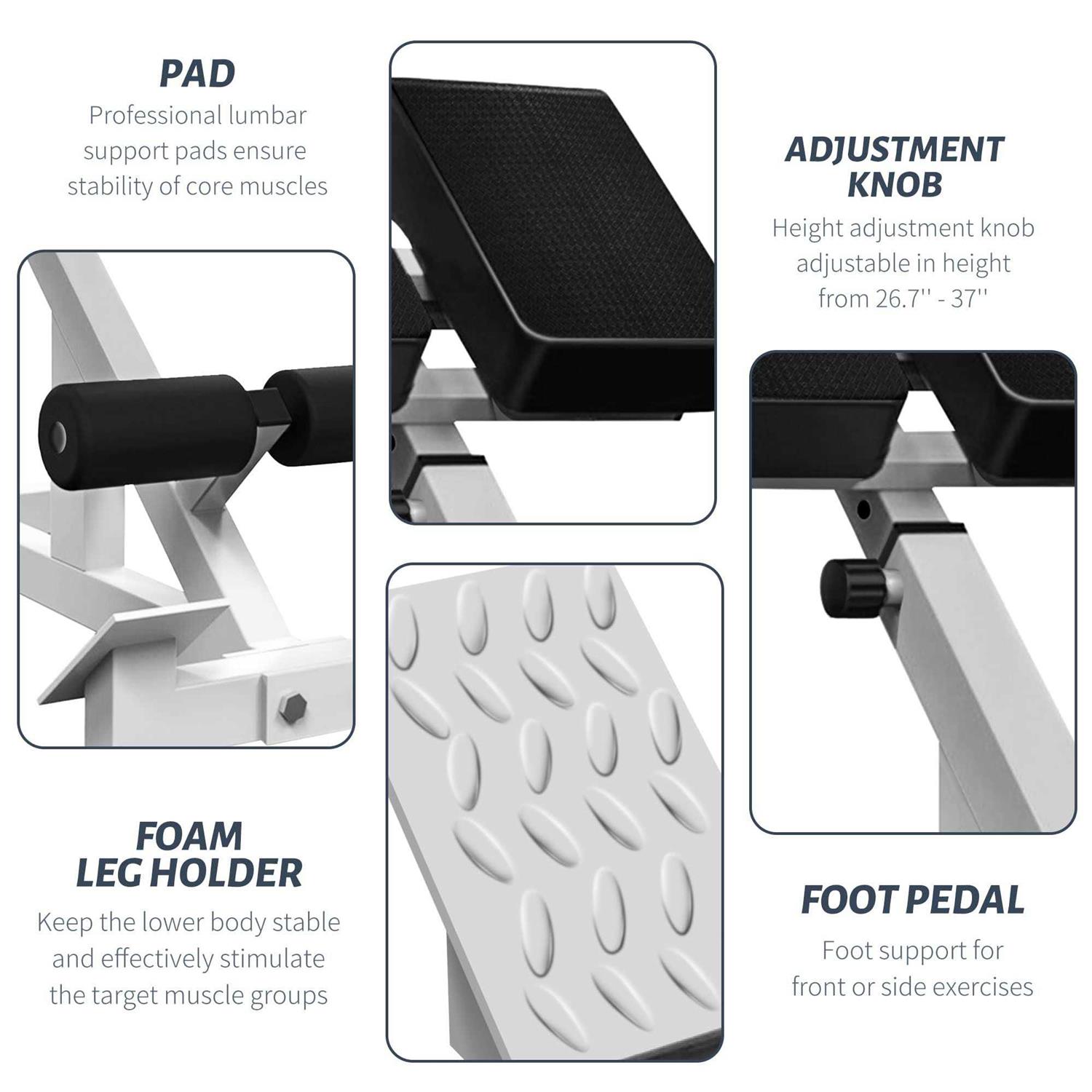 SUCXDZQ Roman Chair Back Extension Machine Hyperextension Bench with Angle Height Dual Adjustment - Image 3