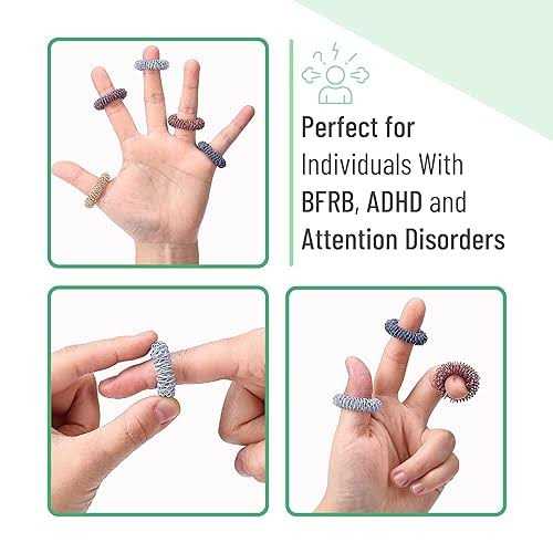 Mr. Pen Spiky Sensory Rings 10 Pack Stress Relief Fidget Sensory Toys - Image 3