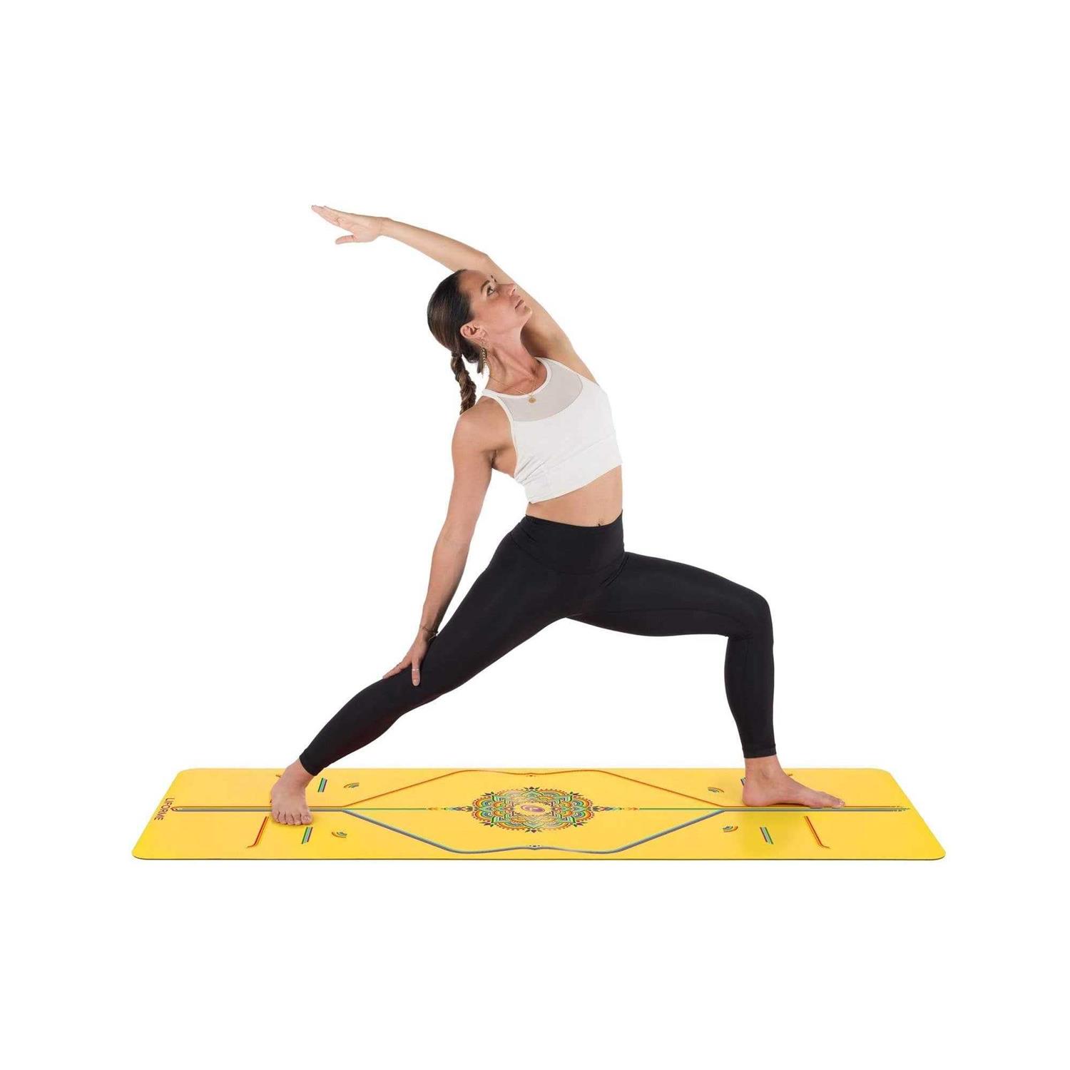 Liforme Printed Yoga Mat Collection Free Yoga Bag Patented Alignment System - Image 4