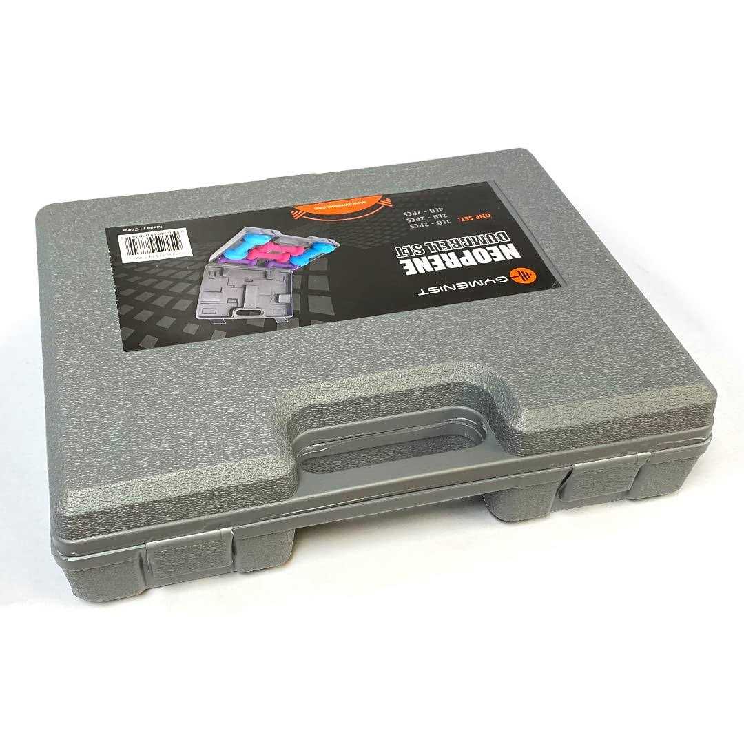 Gymenist Dumbbell Set With Hard Plastic Case Includes 3 Pairs And A Hard Travel Carry Storage Case - Image 4