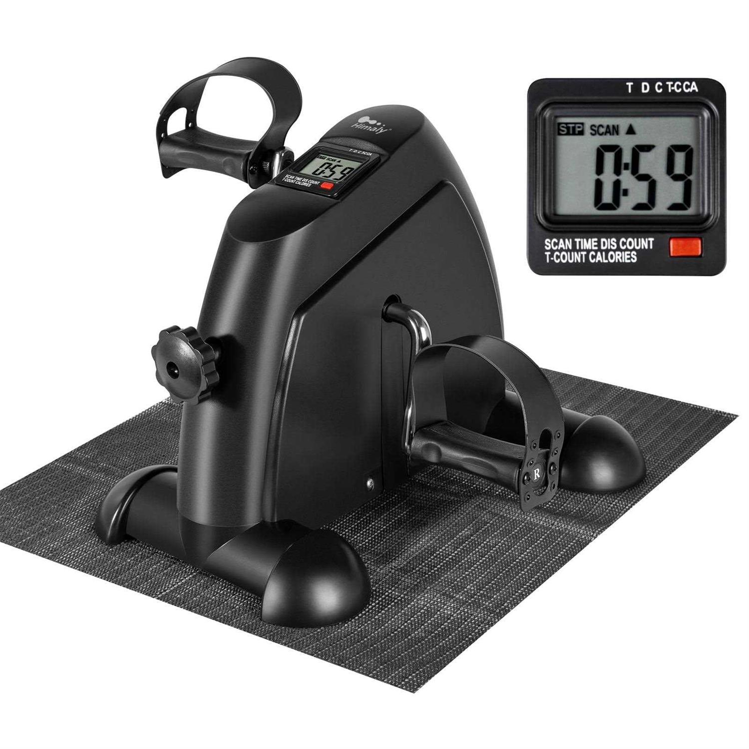 Mini Exercise Bike himaly Under Desk Bike Pedal Exerciser Portable Foot Cycle Arm & Leg Peddler Machine with LCD Screen Displays - Image 3