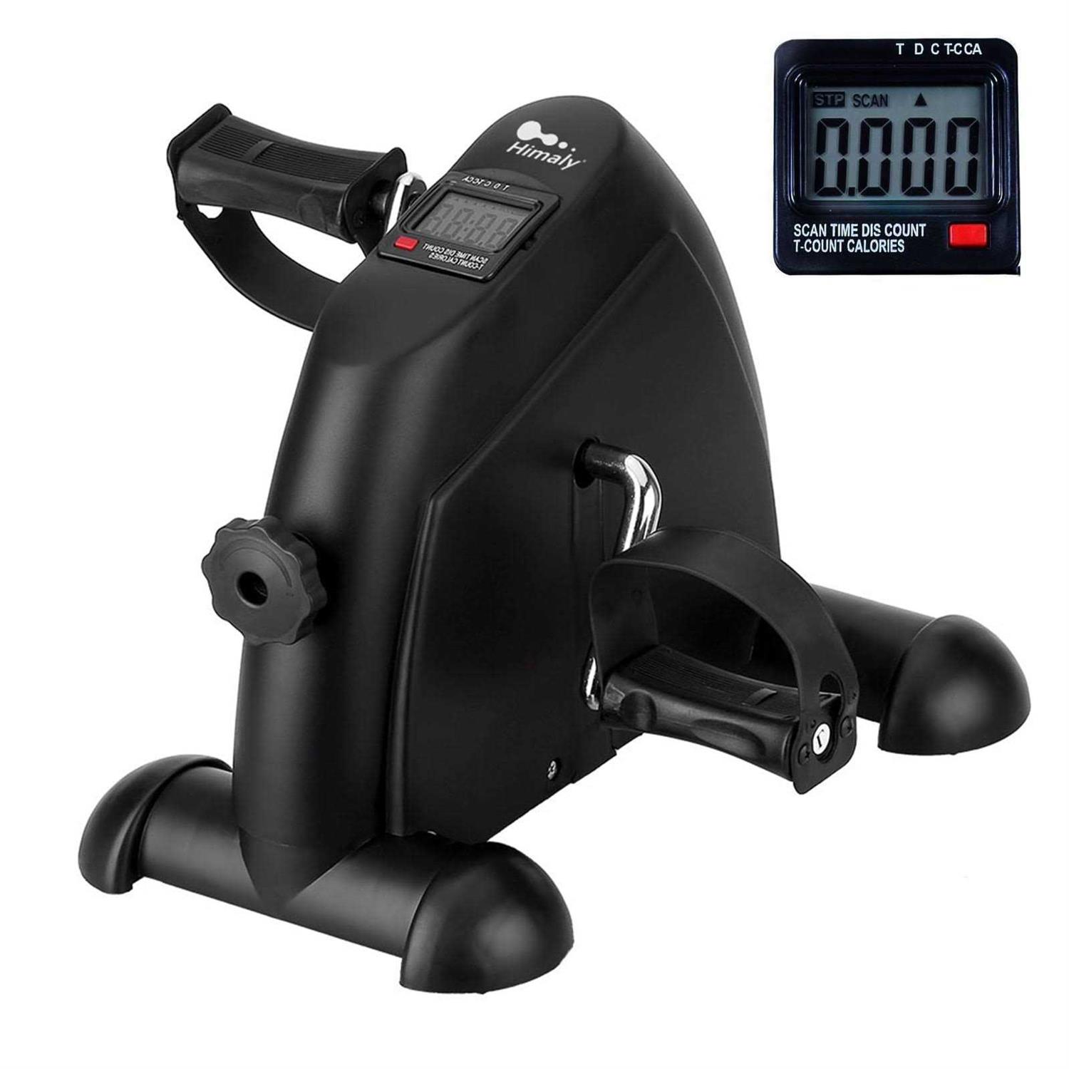 Mini Exercise Bike himaly Under Desk Bike Pedal Exerciser Portable Foot Cycle Arm & Leg Peddler Machine with LCD Screen Displays - Image 4