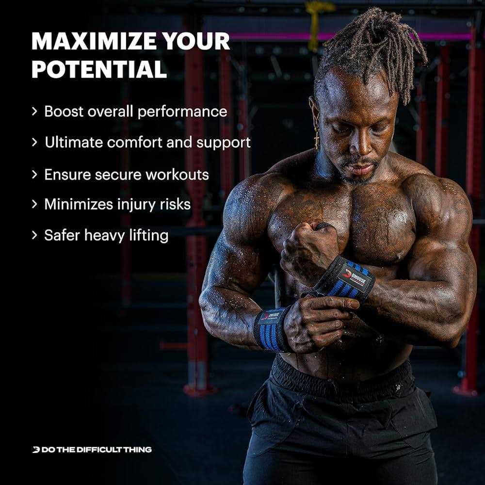 DMoose Fitness Wrist Wraps for Weightlifting Thumb Loops with Wrist Support - Image 4