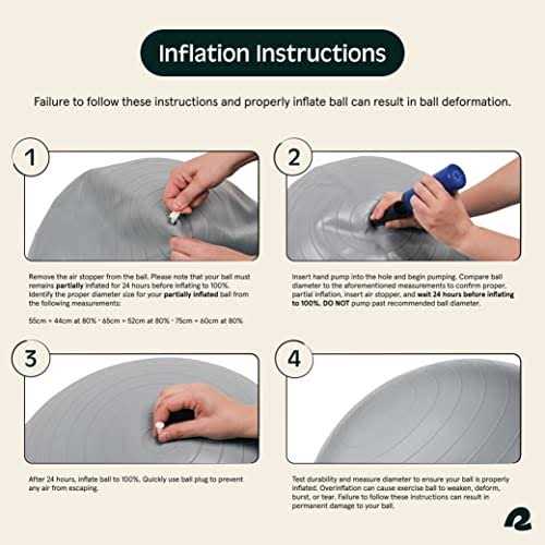 Retrospec Luna Exercise Ball Pump with Anti-Burst Material - Image 5
