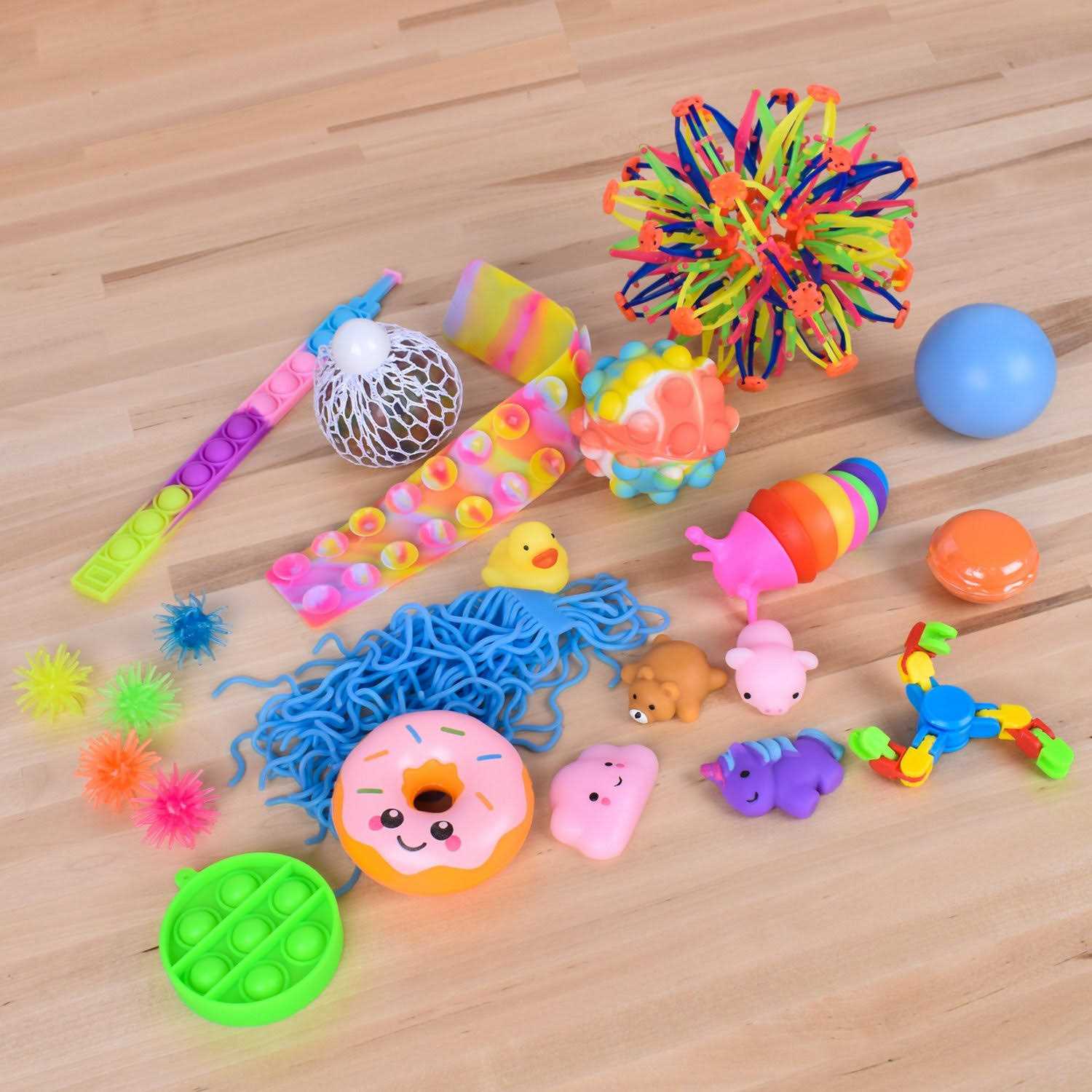 Giggle Zone 24 Piece Fidget Box Novelty Toys with Storage Container-Series 2 - Image 4