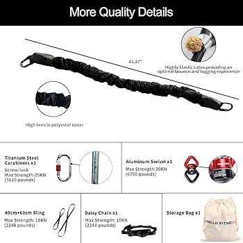 Prior Fitness Bungee Fitness Set Yoga Bungee Cord Rope Resistance Air Dance Rope Exercise Fitness Home Gym Professional Training Equipment - Image 4