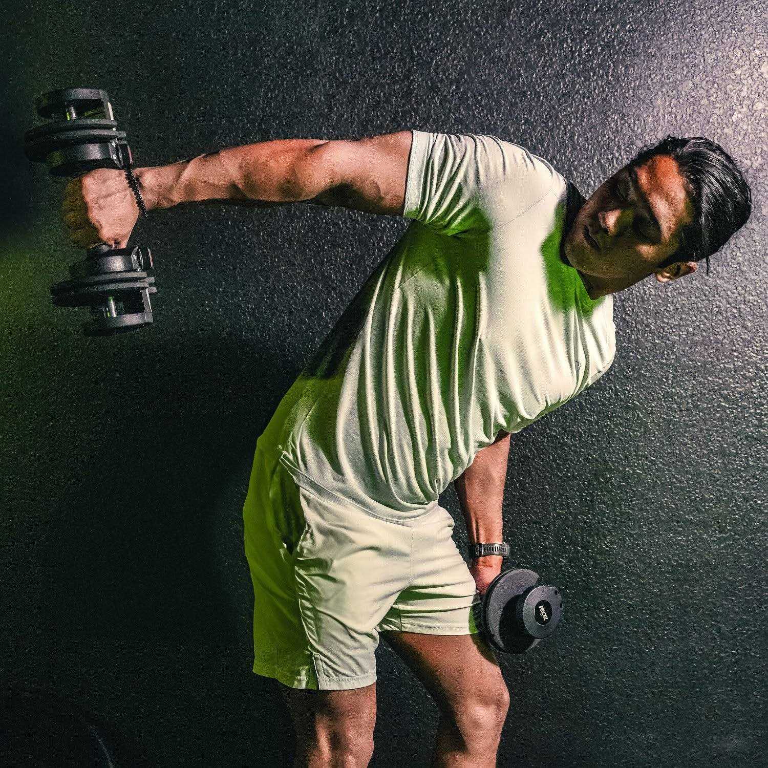 PRCTZ 5-25lb Quick Select Adjustable Dumbbell Pair with Stand - Image 3