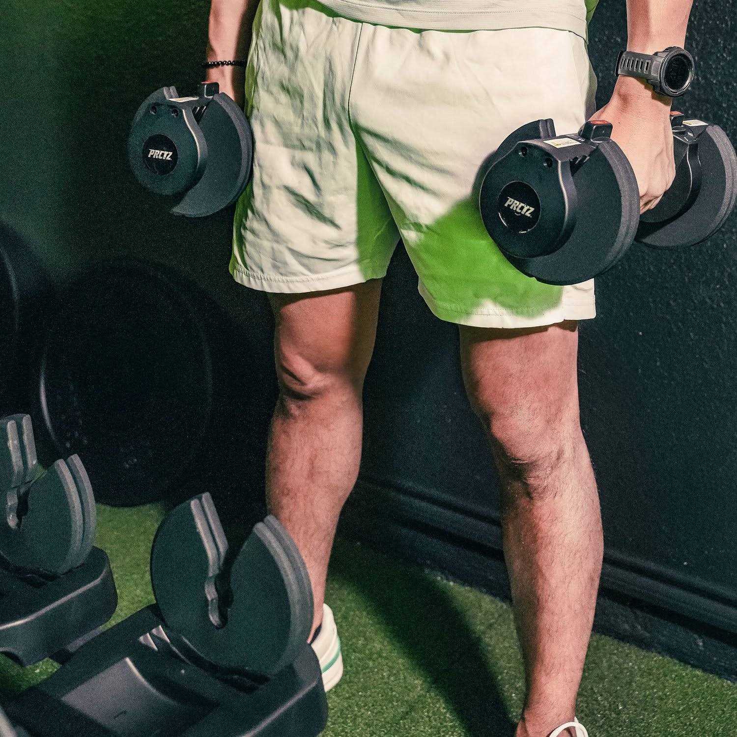 PRCTZ 5-25lb Quick Select Adjustable Dumbbell Pair with Stand - Image 4