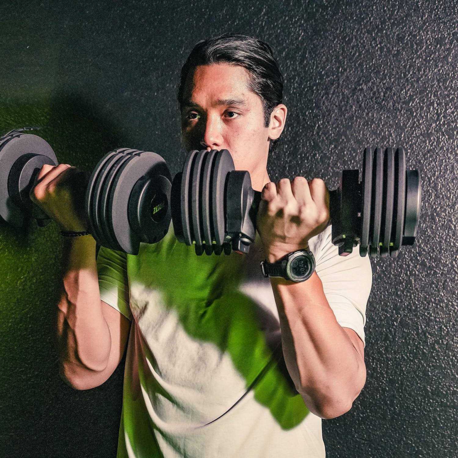 PRCTZ 5-25lb Quick Select Adjustable Dumbbell Pair with Stand - Image 5