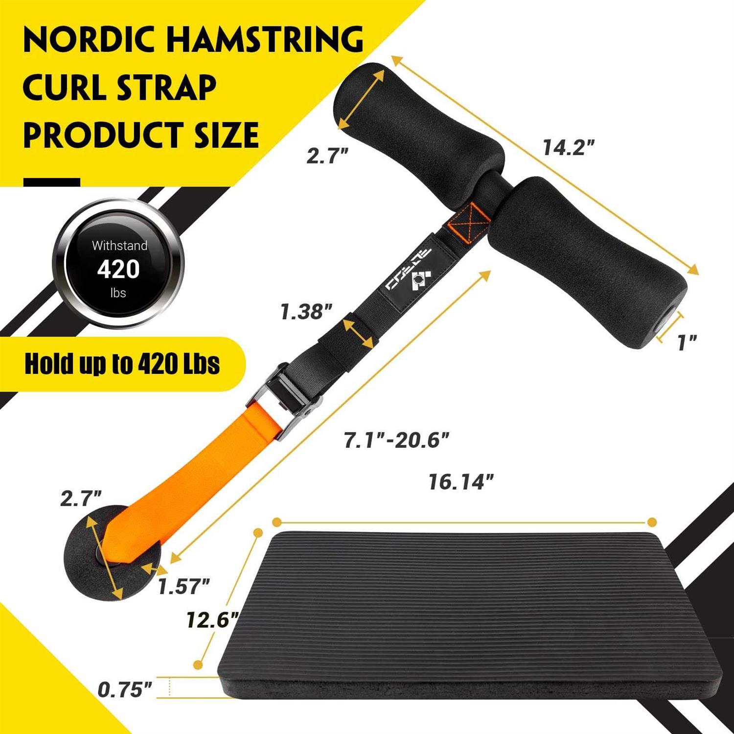 Nordic Hamstring Curl Strap Holds 420 Pounds Great for Hamstring Curls - Image 3